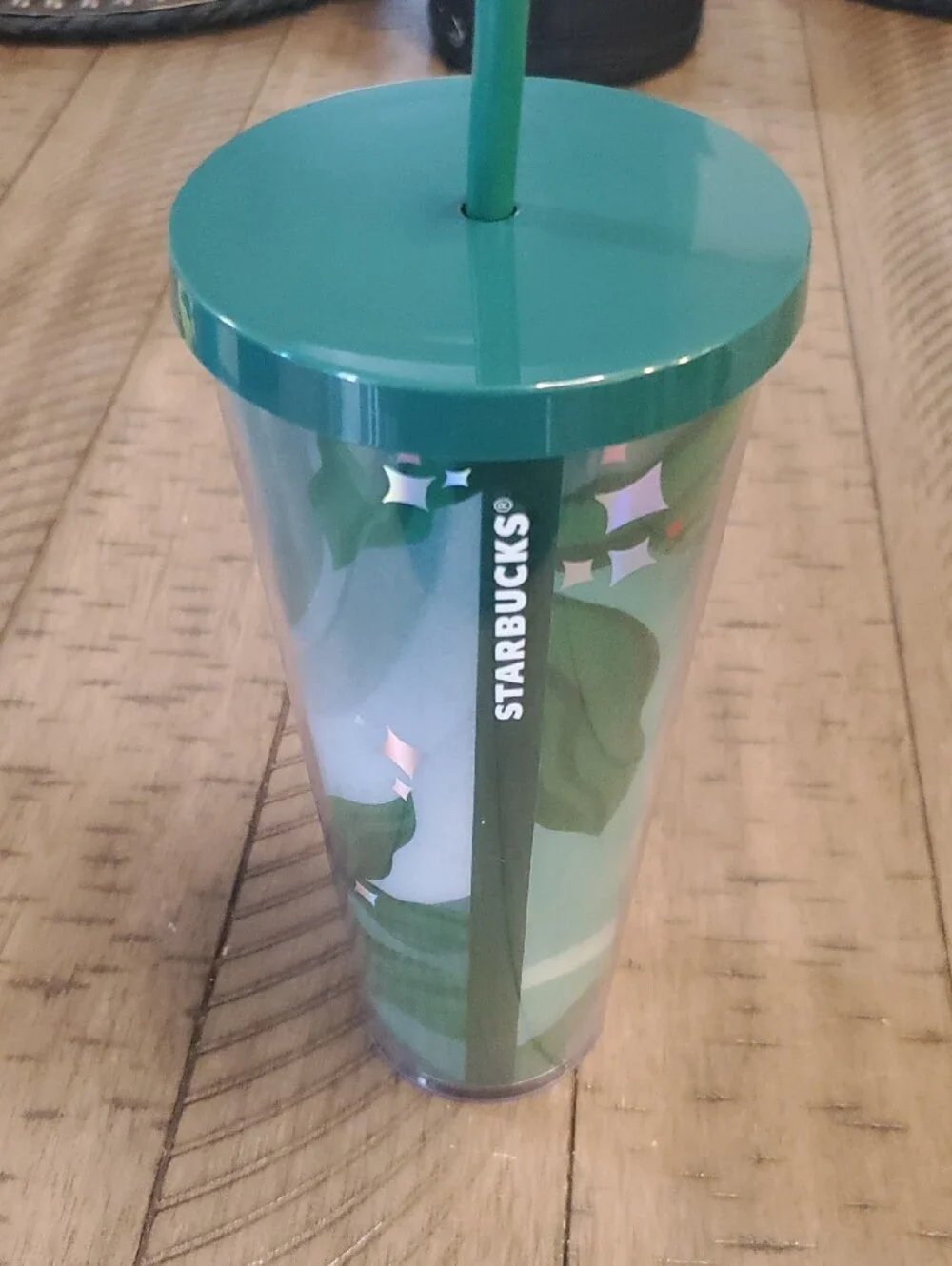 Starbucks Dark Green Lid and Straw Ombre Green Tumbler